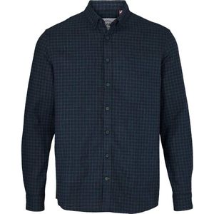 Kronstadt Johan flannel simple check shirt ks3463 navy/bottle green