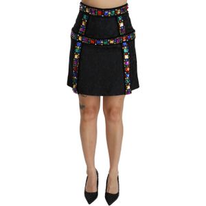 Dolce & Gabbana - Rok - Zwart - Hoge Taille - Zijde