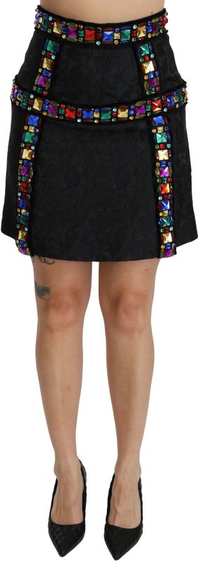 Dolce & Gabbana - Rok - Zwart - Hoge Taille - Zijde