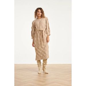 Smashed Lemon - Gebreide Jurk - Camel - Midi - Dames