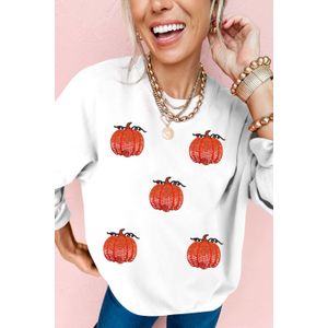 Pompoen Pailletten Sweatshirt
