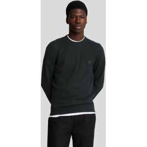 Lyle & Scott - Tonal Eagle - Lamswol Trui - Jet Black