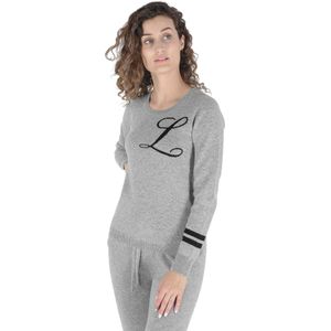 Crown Of Edinburgh Kasjmier Trui Met Ronde Hals Stockbridge Grijs L