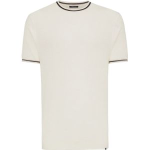 Tresanti Cesare | pique knit with contrasting collar | ivory
