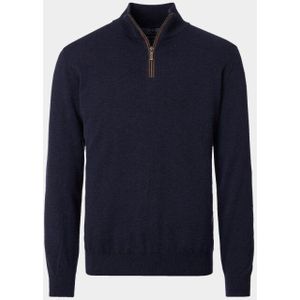 Casa Moda - Half Zip Trui - Blauw - Heren - 100% Katoen