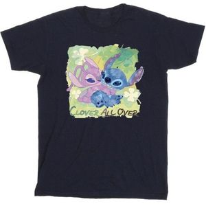 Li-cense Disney heren lilo and stitch st patrick´s day clover t-shirt