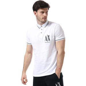 Armani Exchange 8nzfpa Korte Mouw Poloshirt Wit S Man
