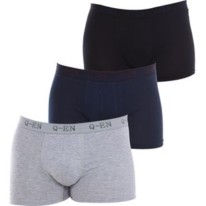 Verpakking van 3 heren katoenen stretchboxers Q-EN501