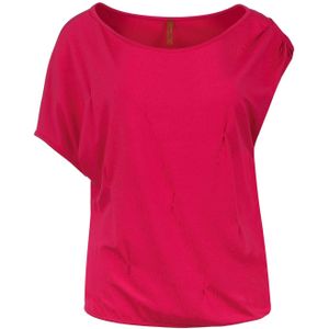 Top - Asymmetrisch - Stretch Jersey - Effen - Met Geknepen Stofdetail