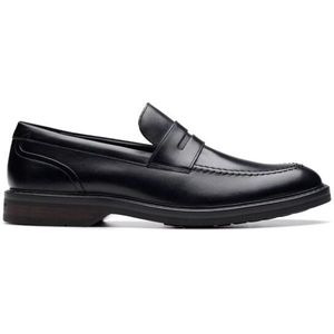 Clarks - Aldwin Step - Heren Instapper - Zwart - Leer - Comfortabele Demping