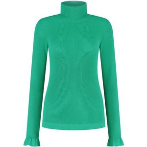 Lady Day - Hunter - Coltrui - Fijn Gebreid - Rib Structuur