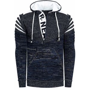 Rusty Neal - Gebreide Trui - Casual Pasvorm - Zwart - 70% Polyacryl, 30% Katoen