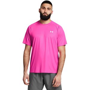 Under Armour - Tech Emboss - Heren-T-shirt - Roze