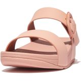 FitFlop Lulu covered-buckle raw-edge leather slides