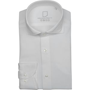 Born with Appetite Casual hemd lange mouw seymour knitted pique shirt w 00007se78/100 white