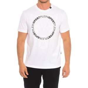 Plein Sport - T-shirt - Wit - Katoen - Korte Mouw met Merkprint