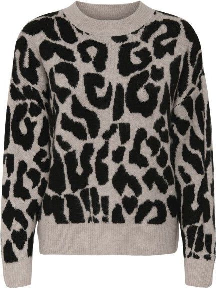 Jacqueline de Yong - Jdyelanor Leo On - Pullover - Beige/zwart - Dames