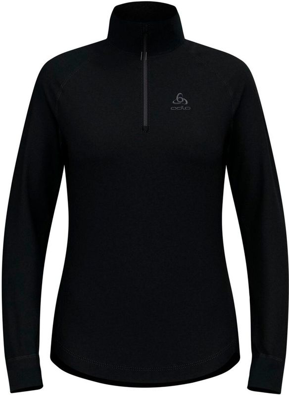 Odlo Middenlaag Loopshirt Halve Rits BERRA ZWART