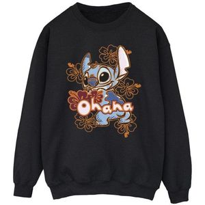 Li-cense Disney heren lilo and stitch ohana oranje hibiscus sweatshirt
