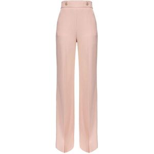 Pinko Stretch crèpe broek met gouden knopen