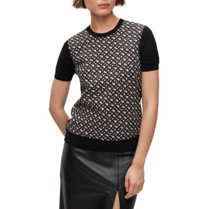 BOSS - Fordana - Sweater - Multi kleur - Ronde hals - Korte mouwen