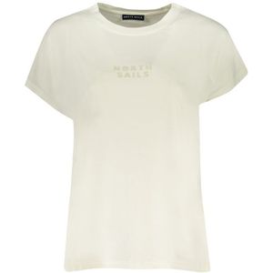 North Sails - T-shirt - Dames - Organisch Katoen Jersey - Kapmouwen - Rubberen Print