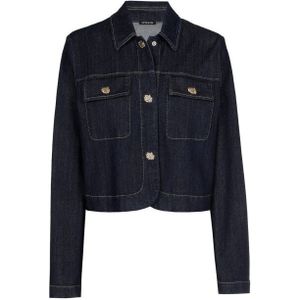 Caroline Biss - Blouse lange mouw - Donker blauw - 4851