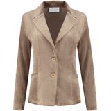 Helena Hart 7424uni blazer kort velours uni latte