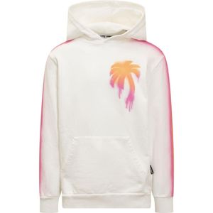 Palm Angels - Sprayed Palm Tree Design - Hoodie - Wit