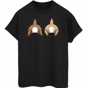 Li-cense Disney dames chip n dale rugzijde borst print katoenen vriendje t-shirt