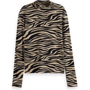 Scotch & Soda 176293 1141 all over printed long sleeved t-shirt tiger