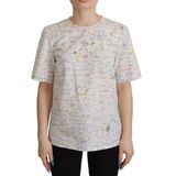 Dolce & Gabbana - Algebra Print - T-shirt - Wit - Dames - Katoen
