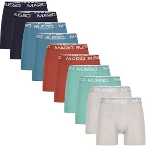 Mario Russo - Heren Onderbroeken 10-Pack Basic Boxers - Multi - Maat M