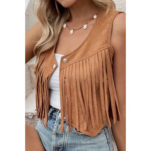 Fringe Vest Korte Mouwen Mouwloos