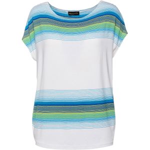 Imprimétops - Mouwloze Top - Wit - Gestreepte Print