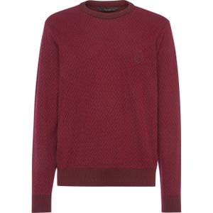 Billionaire - Pullover Round Neck Crest - Bruin - Merinowol