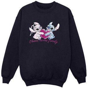 Li-cense Disney dames lilo and stitch ohana hart met engel sweatshirt