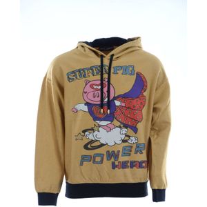 Dolce & Gabbana Mannen Goud Varken van het Jaar Hooded Sweater