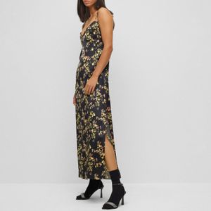 Jurk - Kerera-1 - Gevoerde Zoom - Mouwloos - V-hals - Bloemenprint