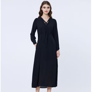 V-Neckline Long Blouse-dress