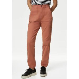 M&S Collection - Slim Fit Ankle Grazer Joggers - Baksteenrood