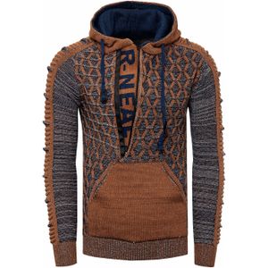 Rusty Neal - Grof Gebreide Hoodie - Casual Pasvorm