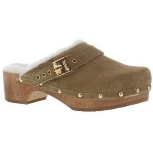 Scholl - Robin Sandalen - Suède - Goudkleurige Accenten