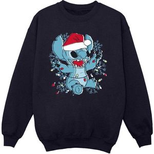 Li-cense Disney dames lilo and stitch kerstlichtjes schets sweatshirt