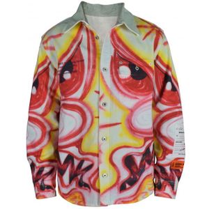 Heron Preston - Spijkerjack - Veelkleurig - Denimjack met Graffiti-effect