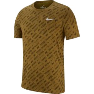 Nike - Dri-Fit - T-shirt - Khaki Groen - All-Over Logo