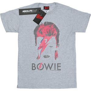 Li-cense David bowie dames aladdin sane distressed katoenen vriendje t-shirt