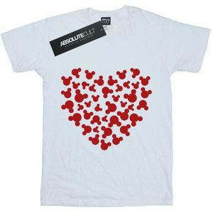 Li-cense Disney heren mickey mouse hart silhouet t-shirt