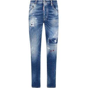 Dsquared2 - Skater Jean - Blauwe Wassing - Slim Fit - Taps Toelopende Pijpen