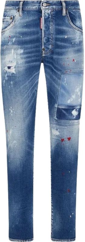 Dsquared2 - Skater Jean - Blauwe Wassing - Slim Fit - Taps Toelopende Pijpen
